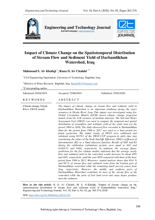 (PDF) Impact of Climate Change on the Spatiotemporal Distribution of ...