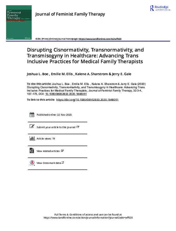 (PDF) Disrupting Cisnormativity, Transnormativity, and Transmisogyny in ...