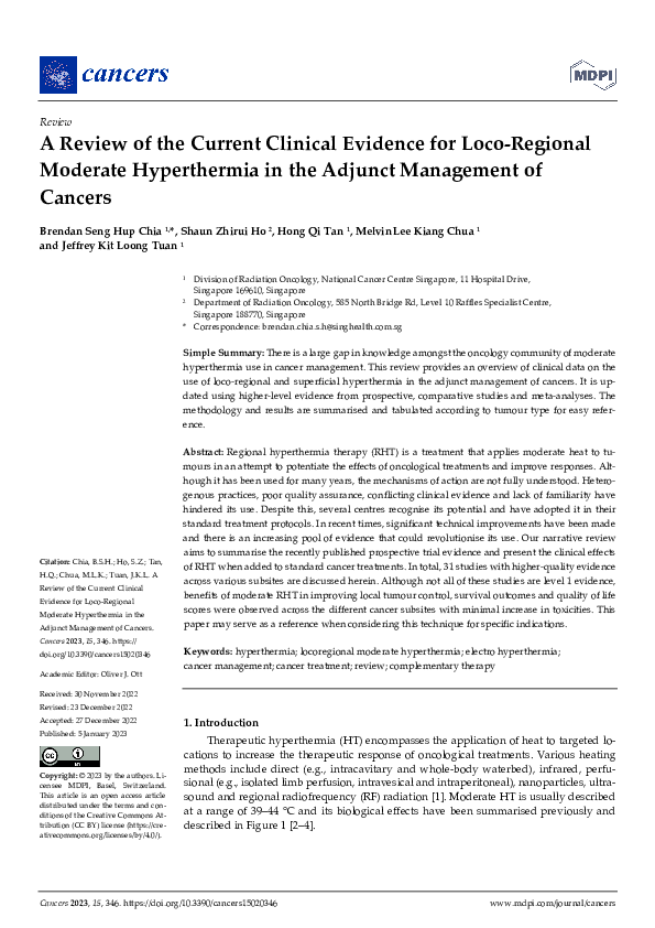 (PDF) A Review of the Current Clinical Evidence for Loco-Regional ...