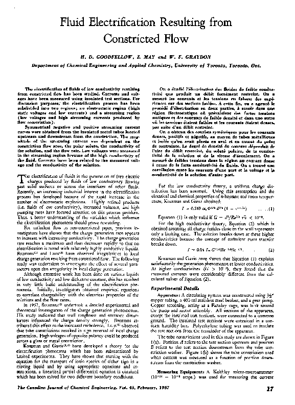 (PDF) Fluid electrification resulting from constricted flow