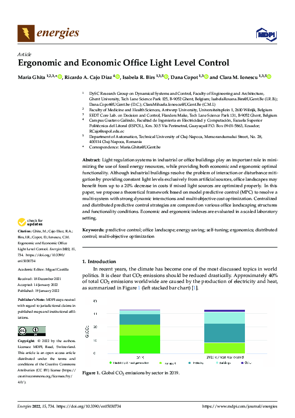 (PDF) Ergonomic and Economic Office Light Level Control