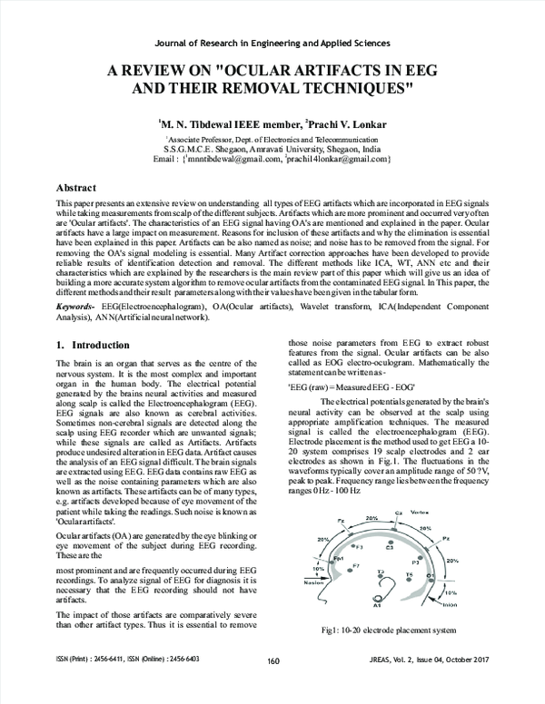 (PDF) A Review on "Ocular Artifacts in Eeg and Their Removaltechniques