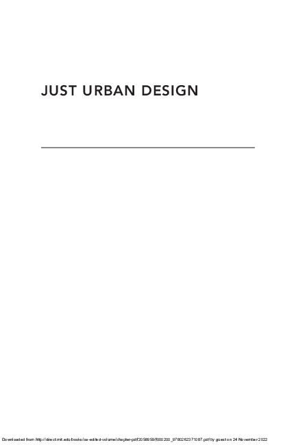 (PDF) Just Urban Design