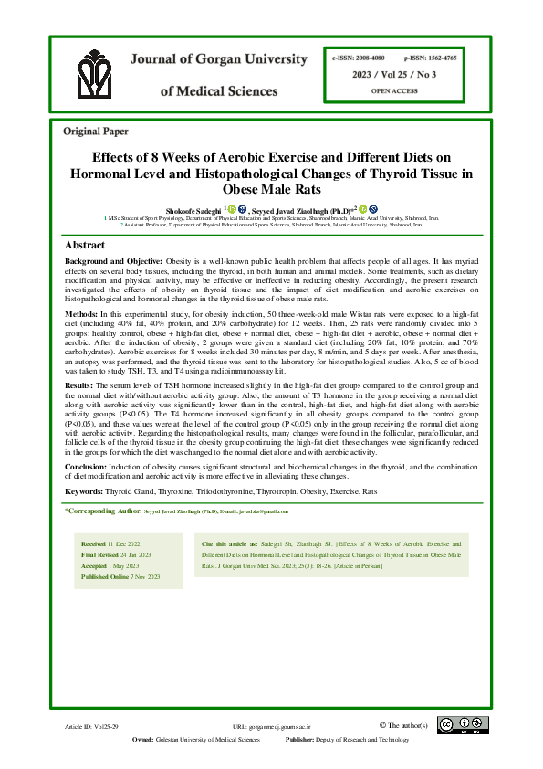 (PDF) Effects of 8 Weeks of Aerobic Exercise and Different Diets on ...