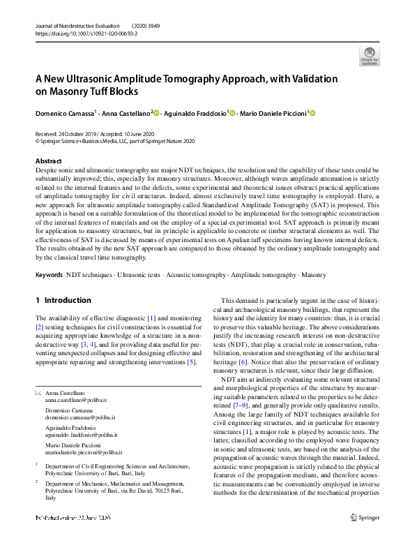 (PDF) A New Ultrasonic Amplitude Tomography Approach, with Validation ...
