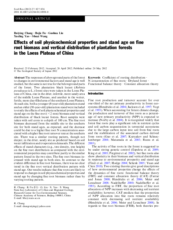 (PDF) Effects of Soil Physicochemical Properties and Copper Speciation ...