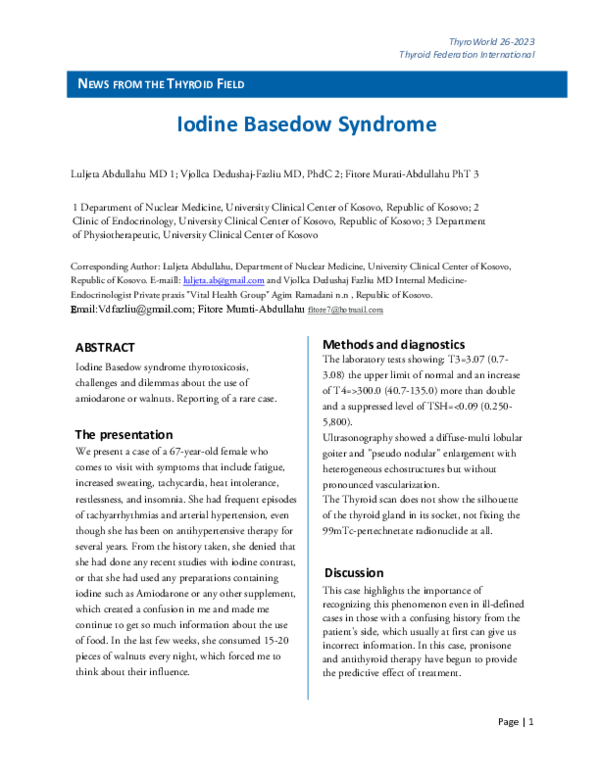 (PDF) Iodine Basedow syndrome