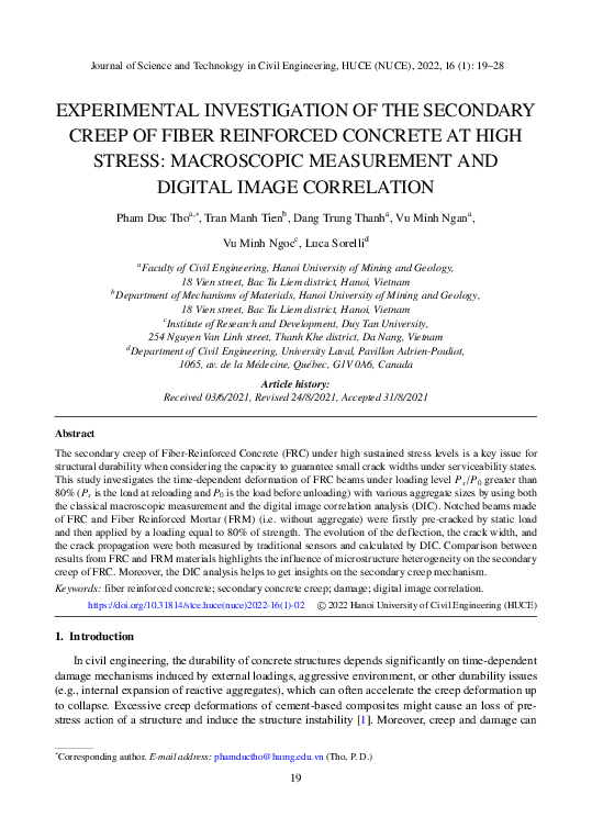 (PDF) Experimental investigation of the secondary creep of fiber ...