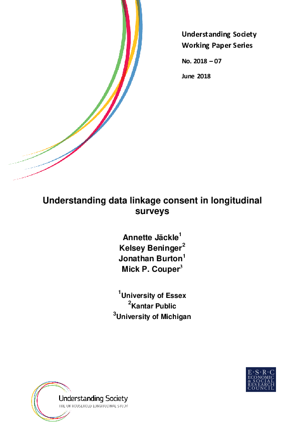 (PDF) Understanding Data Linkage Consent in Longitudinal Surveys