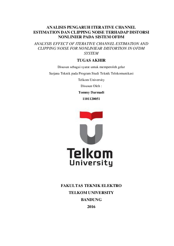 (PDF) Analisis Pengaruh Iterative Channel Estimation dan Clipping Noise ...
