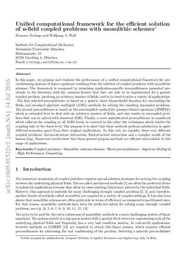 (PDF) Unified computational framework for the efficient solution of n ...