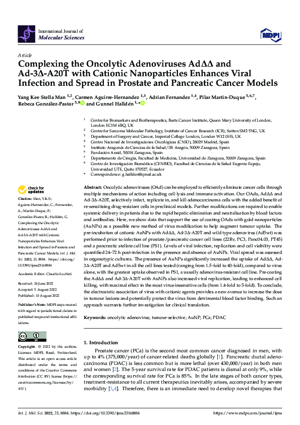 (PDF) Complexing the Oncolytic Adenoviruses Ad∆∆ and Ad-3∆-A20T with ...