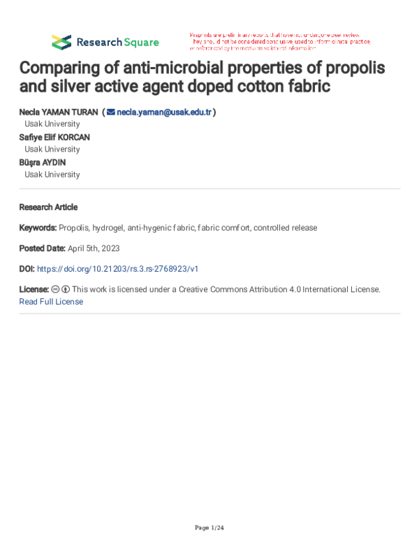 (PDF) Comparing of anti-microbial properties of propolis and silver ...