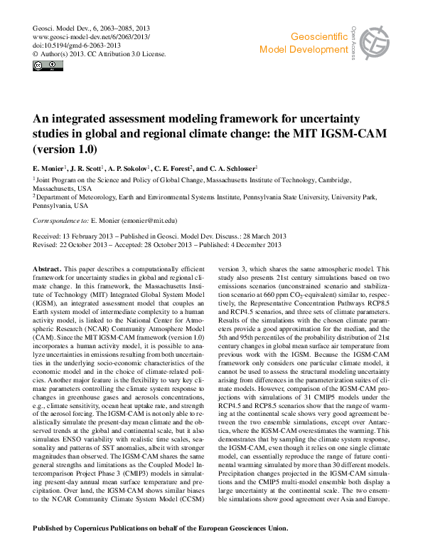 (PDF) An Integrated Assessment Framework for Uncertainty Studies in ...
