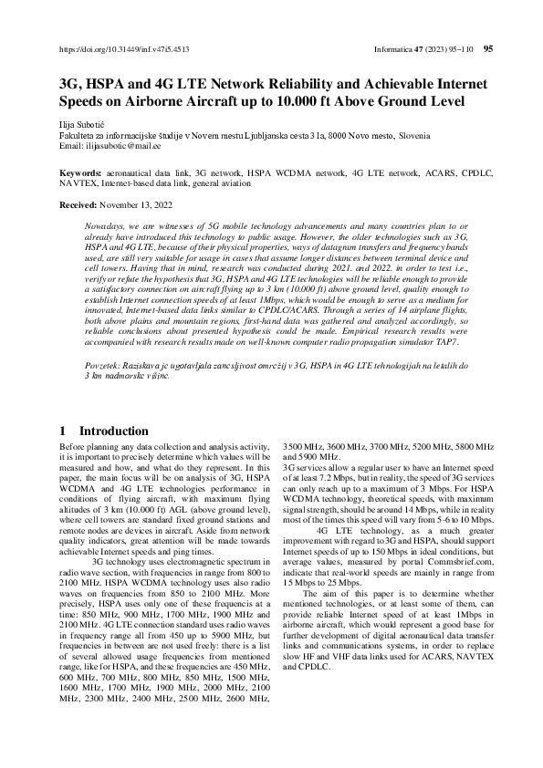 (PDF) 3G, Hspa and 4G Lte Network Reliability and Achievable Internet ...