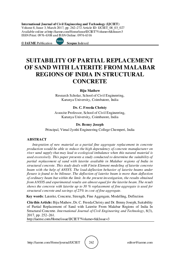 (PDF) Study on Strength of Concrete by Partial Replacement of Fine ...