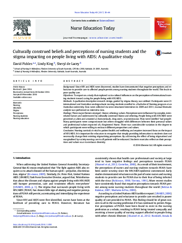 (PDF) Culturally construed beliefs and perceptions of nursing students ...