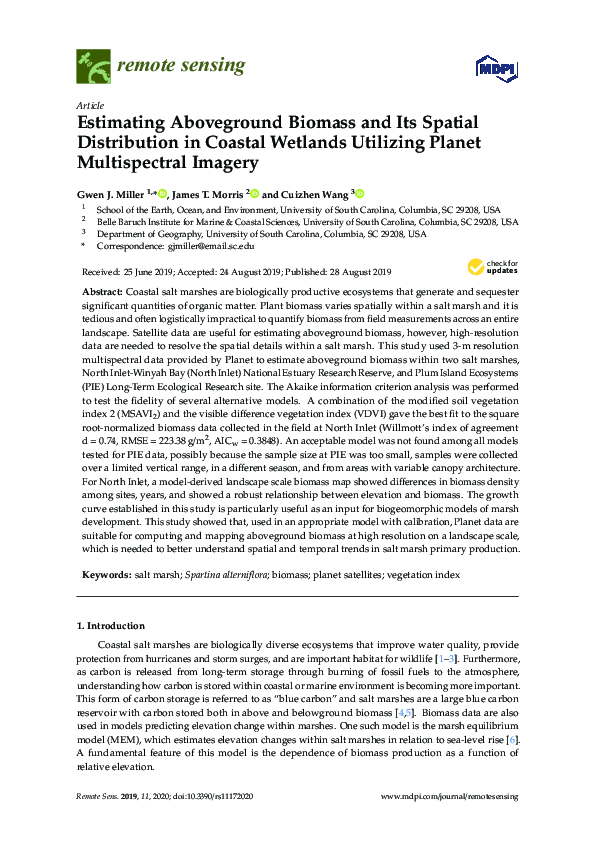 (PDF) Estimating Aboveground Biomass and Its Spatial Distribution in ...