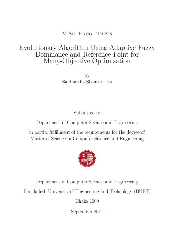 (PDF) Evolutionary algorithm using adaptive fuzzy dominance and ...