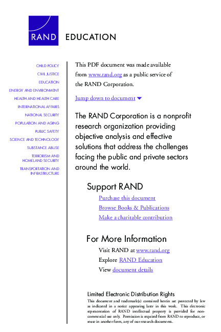 (PDF) Explore RAND Education