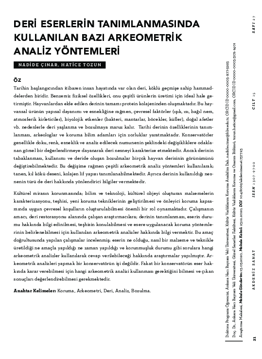 (PDF) Some Archeometrical Methods of Analysis Used in Identification of ...