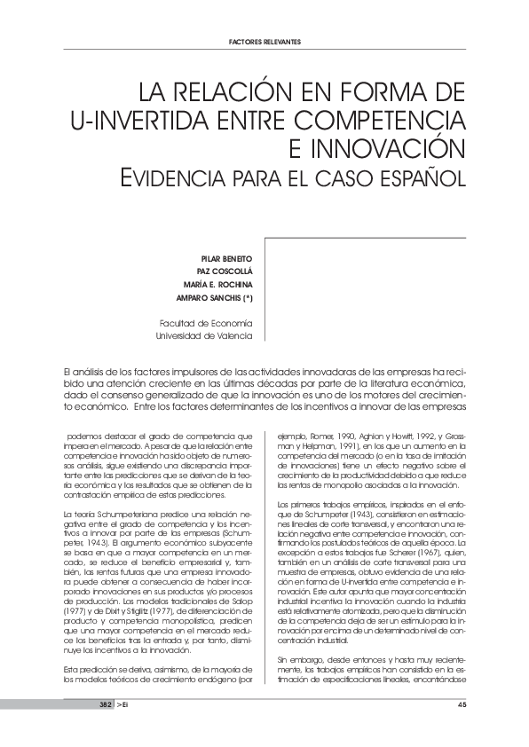 (PDF) La Relación en Forma De U-Invertida Entre Competencia e ...