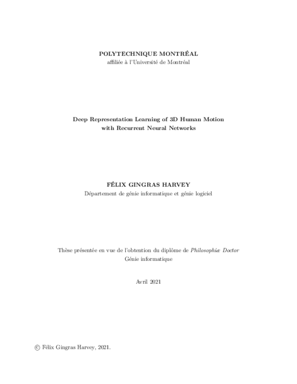 (PDF) Deep Representation Learning of 3D Human Motionwith Recurrent ...