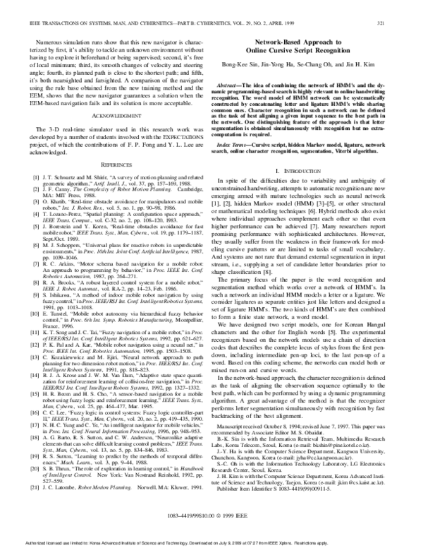 (PDF) Network-based approach to online cursive script recognition