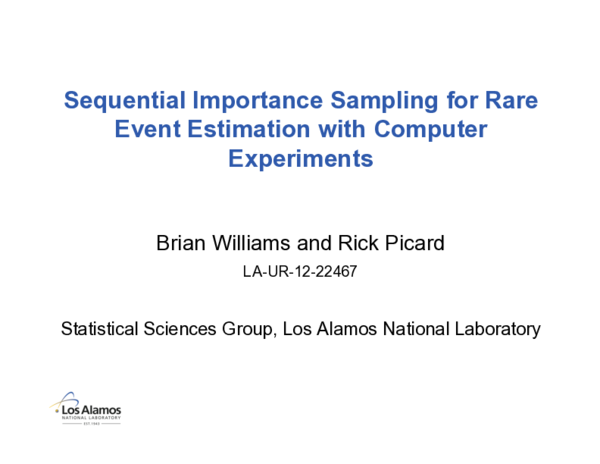 (PDF) Importance Sampling for Rare Event Estimation with Computer ...