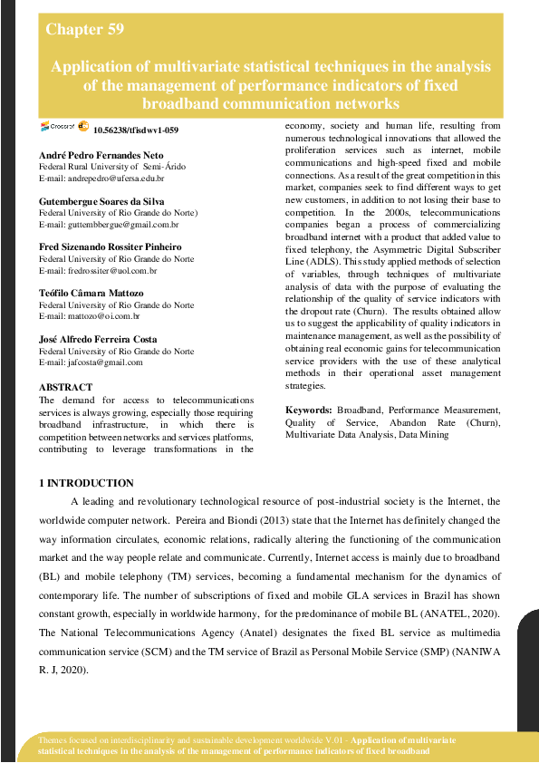 (PDF) Application of multivariate statistical techniques in the ...