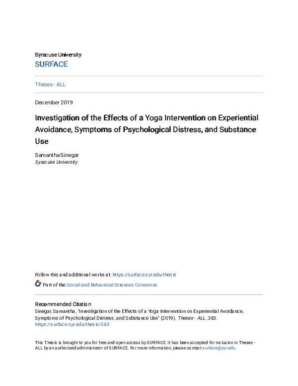 (PDF) Investigation of the Effects of a Yoga Intervention on ...