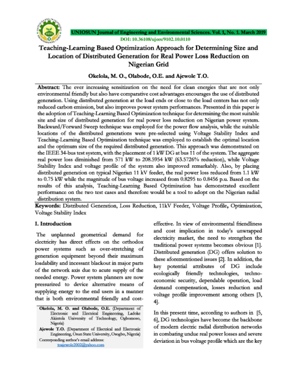 (PDF) Teaching-Learning Based Optimization Approach for Determining ...