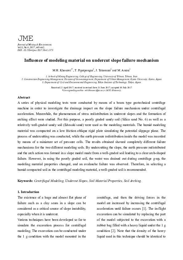 (PDF) Performance of counterweight balance on stability of undercut ...