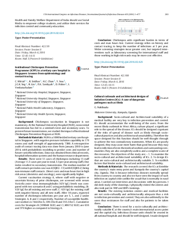 (PDF) Institutional Chickenpox Prevention Programme (ICPP) in a ...