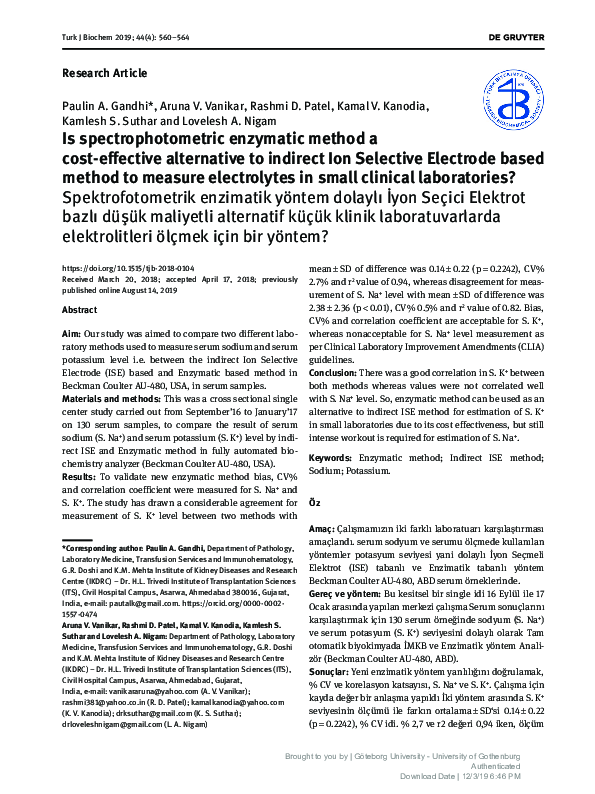 (PDF) Is spectrophotometric enzymatic method a cost-effective ...