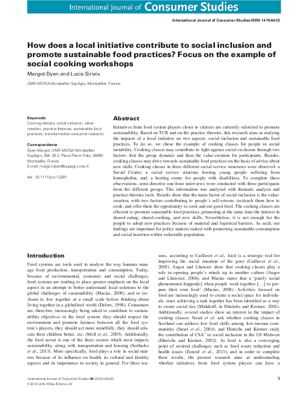 (PDF) How does a local initiative contribute to social inclusion and ...