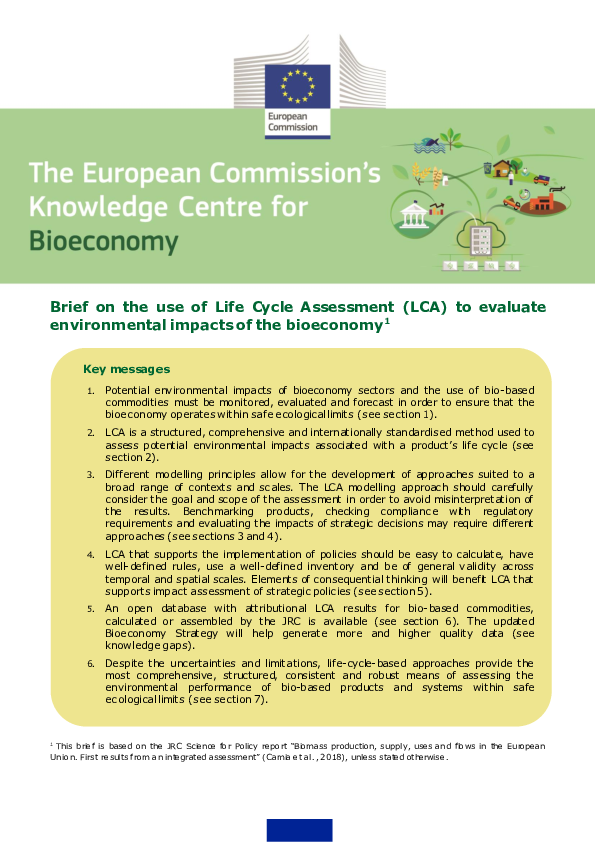 (PDF) Brief on the use of Life Cycle Assessment (LCA) to evaluate ...