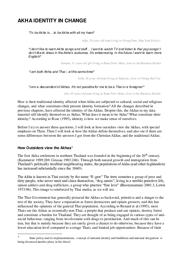 (PDF) Akha Identity in Change