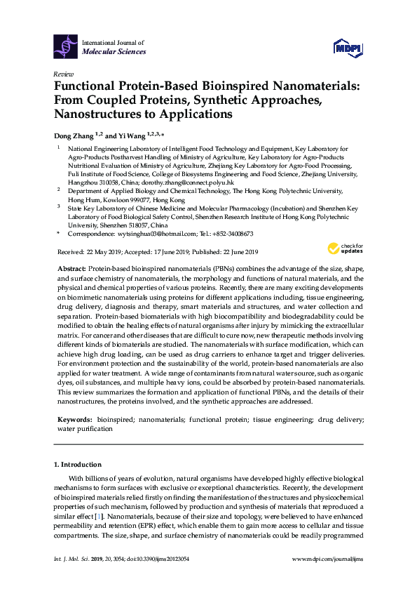 (PDF) Biomimetic and Bioinspired Synthesis of Nanomaterials/Nanostructures