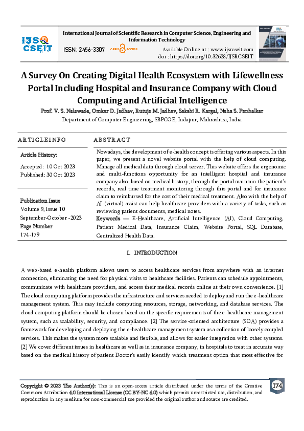 (PDF) A Survey On Creating Digital Health Ecosystem with Lifewellness ...