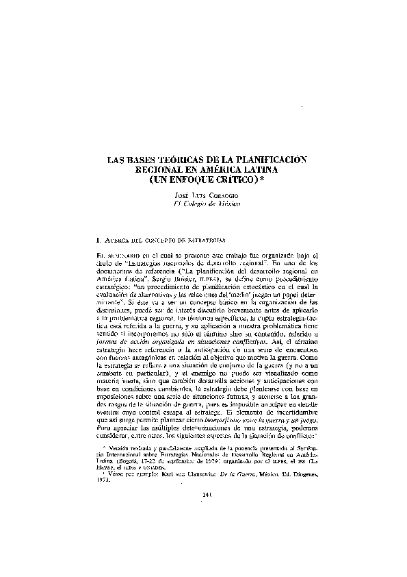 (PDF) Las bases teóricas de la planificación regional en América Latina ...