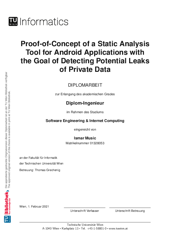 (PDF) Proof-of-Concept of a Static Analysis Tool for Android ...