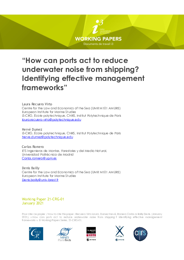 (PDF) How can ports act to reduce underwater noise from shipping ...