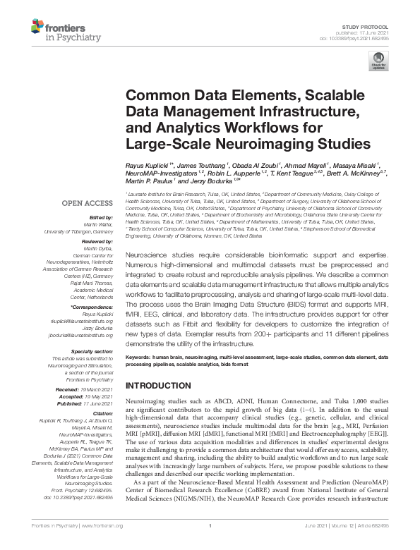(PDF) Common Data Elements, Scalable Data Management Infrastructure ...