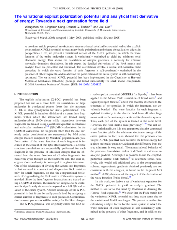 (PDF) The variational explicit polarization potential and analytical ...