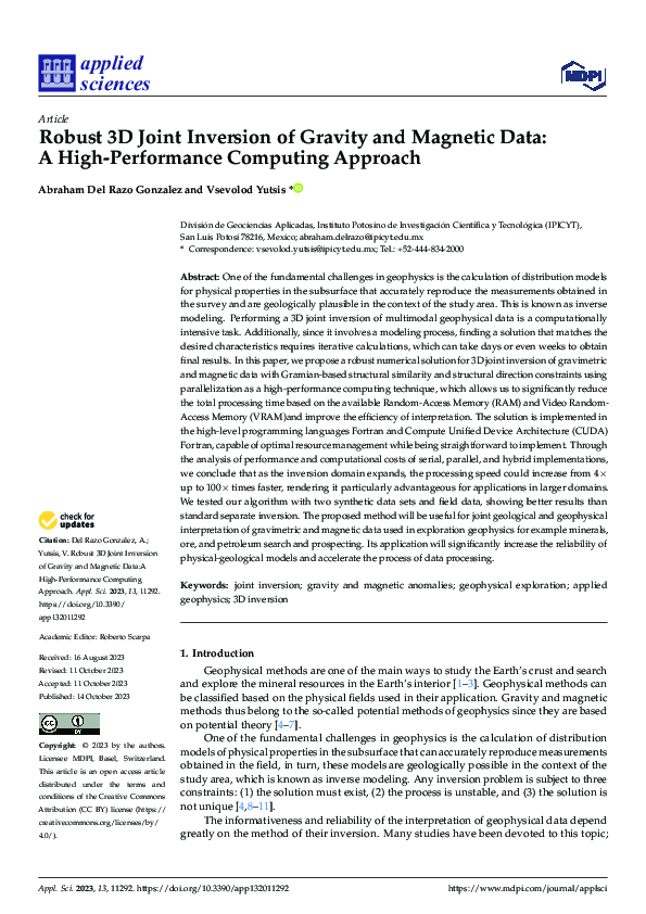 (PDF) Robust 3D Joint Inversion of Gravity and Magnetic Data: A High ...