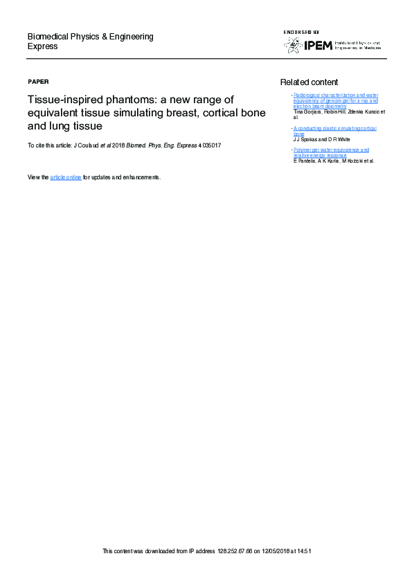 (PDF) Characterization of a new tissue-equivalent dosimeter for 3D dose ...