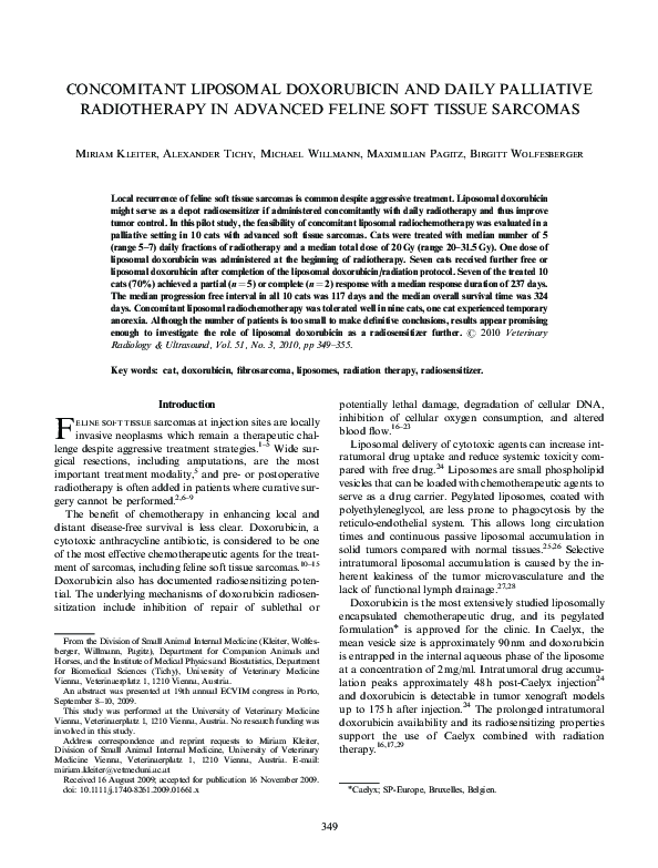 (PDF) Concomitant Liposomal Doxorubicin and Daily Palliative ...