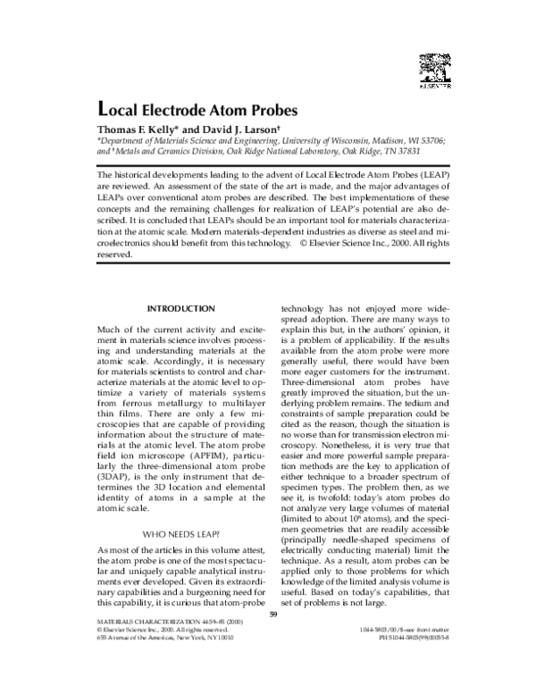 (PDF) Local Electrode Atom Probes