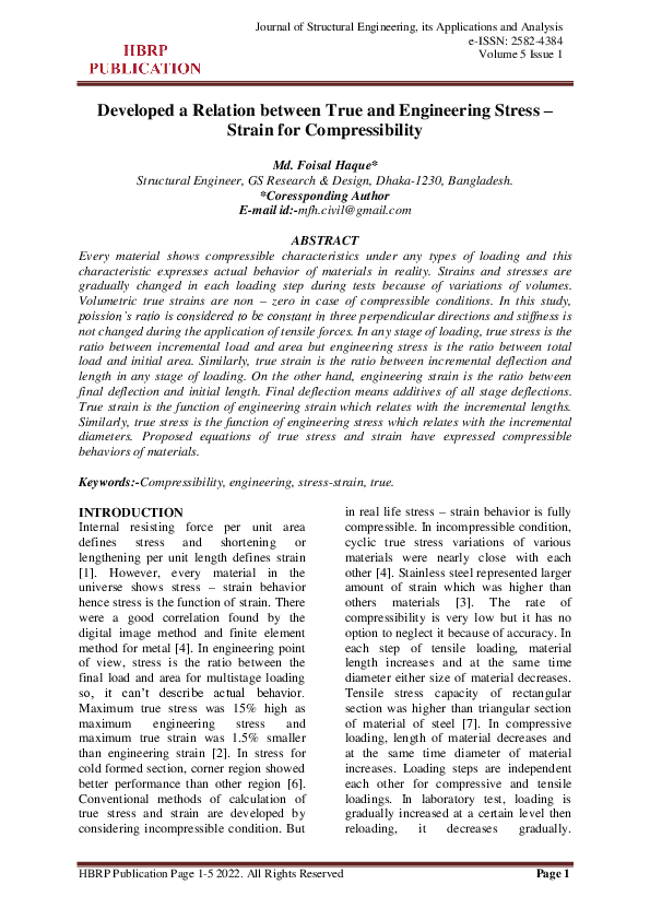 (PDF) Developed a Relation between True and Engineering Stress – Strain ...